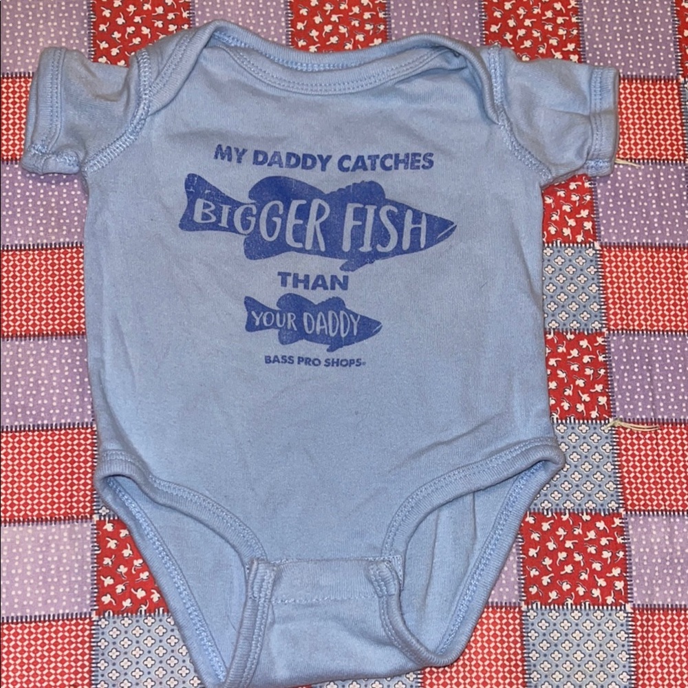 Bass Pro Shops Blue Baby Onesie
